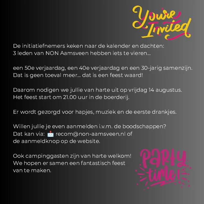 Feestje 30-40-50